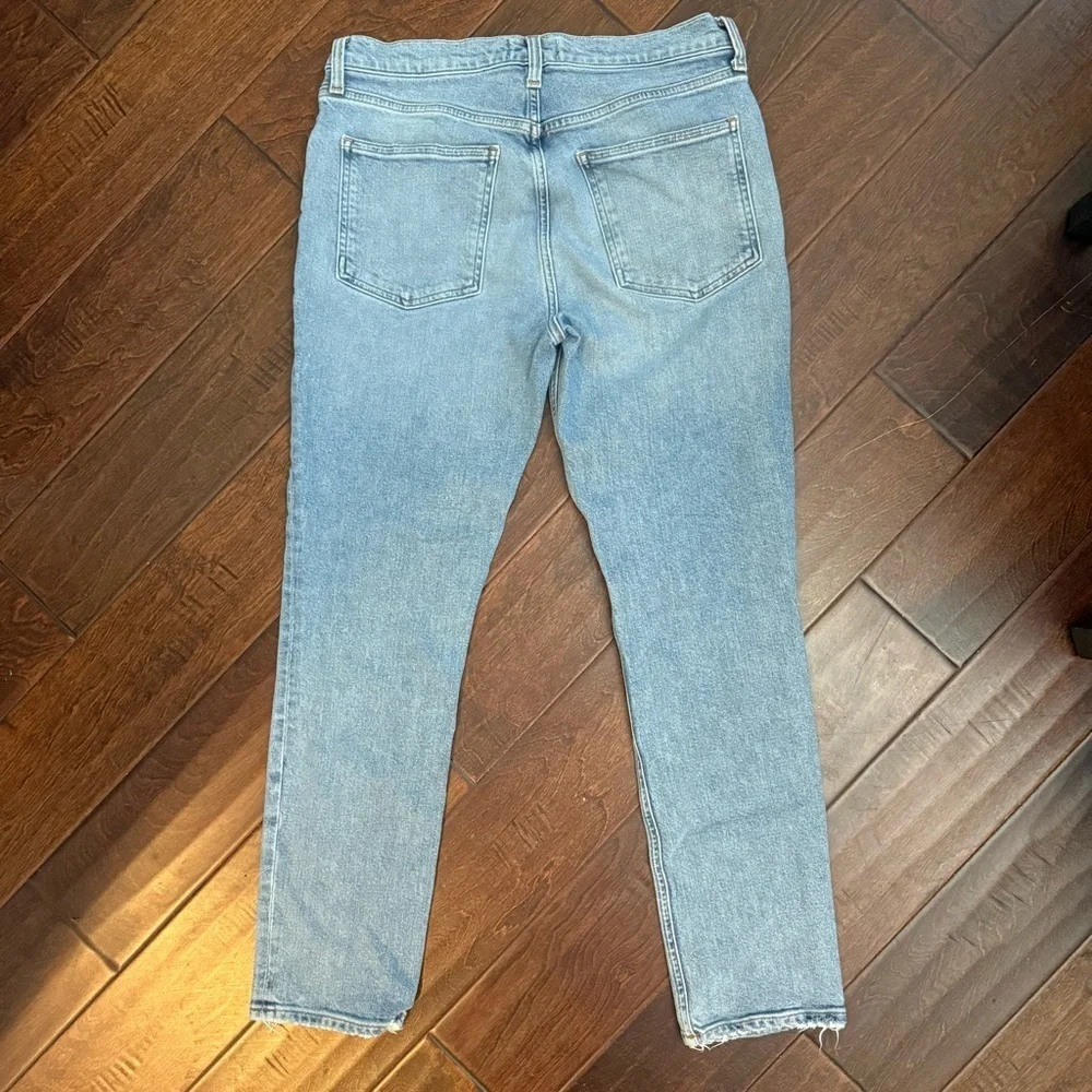 Agolde Women's 28 Willow Mid Rise Slim Crop Jean Denim Classic Straight Stretch